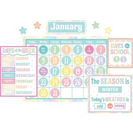 Teacher Created Resources 24 x 18 in. Pastel Pop Calendar Bulletin Board TCR8411